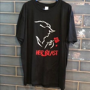 His and hers beauty & beast shirts his 2xl hers xl